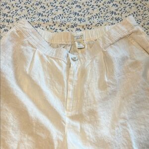 Calypso St. Barth Light Tan Linen Trousers